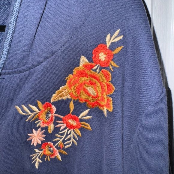 Floral Embroidered Zip Up Jacket - Picture 6 of 8